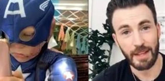 Regala Evans escudo de Capitán América a niño que salvó a su hermana