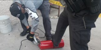 Decomisan 10 kilos de metanfetamina escondidos en extintores