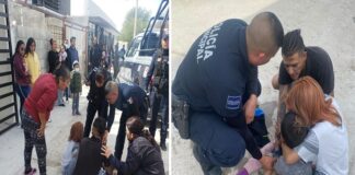 Rescatan policías a hombre de incendio en vivienda