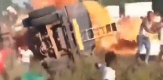 Vídeo: En Liberia 40 personas que rapiñaban pipa de gas mueren en explosión