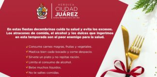 Pide Salud Municipal evitar los excesos en fiestas de fin de año