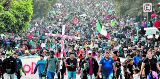 Caravana sale con 6 mil migrantes de Chiapas