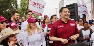 Acompaña Ana Carmen Estrada a Cruz Pérez Cuéllar en cruceros de Juárez
