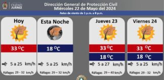 Clima cálido continúa en la frontera