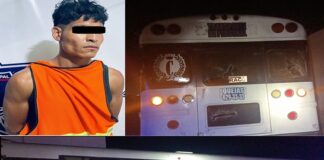 Se enoja chofer por la paga de su patrón y quiebra vidrios del camión