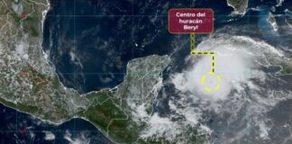Huracán ‘Beryl’ baja a categoría 2 en su desplazamiento hacia México