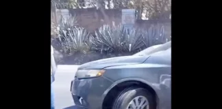 Lo nunca visto: se le cae el motor al auto de una mujer, en plena marcha